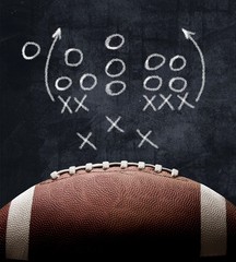 Wall Mural - American football ball on background