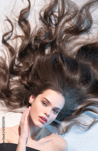 Very Long Thick Hair Of A Beautiful Brunette Buy This Stock