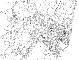 map of the city of Sydney, New South Wales, Australia