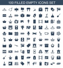 Wall Mural - 100 empty icons