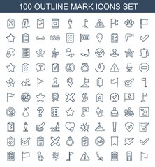 Canvas Print - 100 mark icons