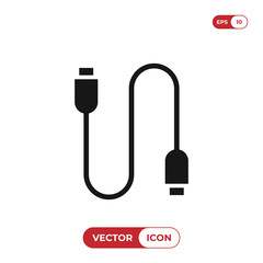 Fototapete - USB cable icon vector