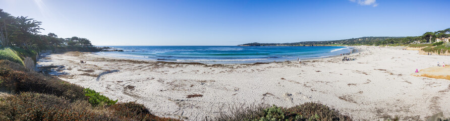 Wall Mural - Panoramic view of Carmel State Beach, Carmel-by-the-sea, Monterey Peninsula, California