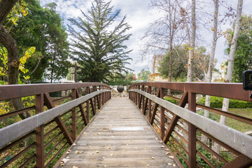 Bridge crossing San Luis Obispo creek, San Luis Obispo, California