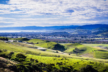 View Towards Morgan Hill, South San Francisco Bay Area, California