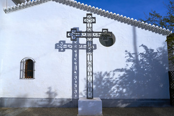 Guadix church cross in Granada Spain