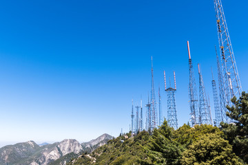 Telecommunication Radio antenna Towers, Mount Wilson, south California