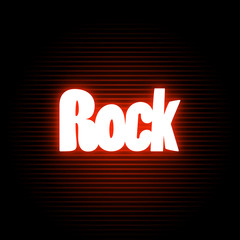 Wall Mural - rock neon symbol