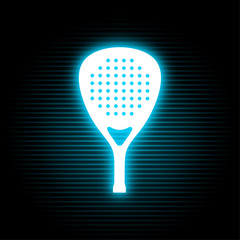 Wall Mural - padel neon sport symbol