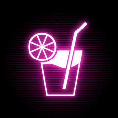 Wall Mural - pink party neon drink