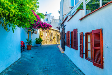 Wall Mural - narrow street in the old town of Kyrenia, Cyprus