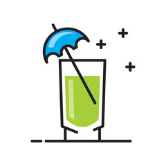 Poster - Fizzy drink icon on white background for graphic and web design, Modern simple vector sign. Internet concept. Trendy symbol for website design web button or mobile app