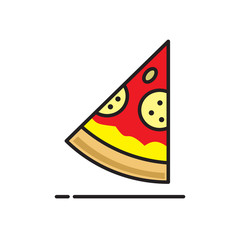 Poster - Pizza icon on white background for graphic and web design, Modern simple vector sign. Internet concept. Trendy symbol for website design web button or mobile app