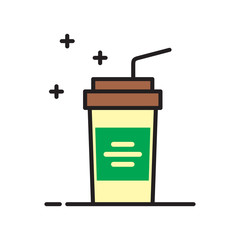 Poster - Hot drink icon on white background for graphic and web design, Modern simple vector sign. Internet concept. Trendy symbol for website design web button or mobile app