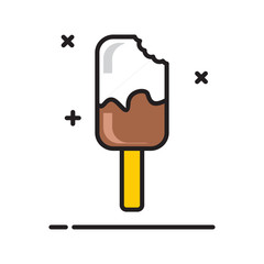 Poster - Ice cream icon on white background for graphic and web design, Modern simple vector sign. Internet concept. Trendy symbol for website design web button or mobile app