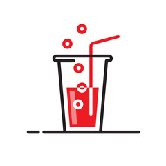 Poster - Fizzy drink icon on white background for graphic and web design, Modern simple vector sign. Internet concept. Trendy symbol for website design web button or mobile app