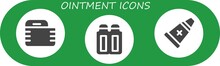 Vector Icons Pack Of 3 Filled Ointment Icons