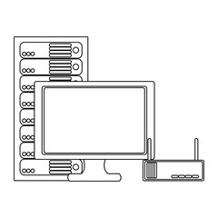 Wall Mural - technology computing cartoon