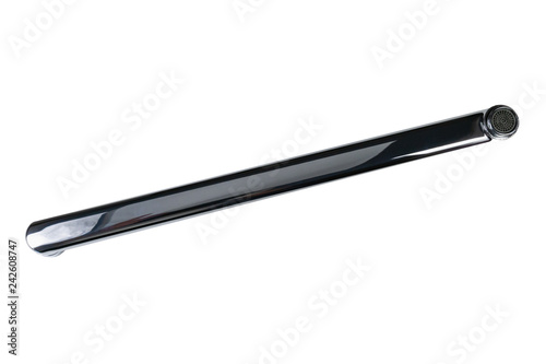 Fotografie, Obraz silver or chrome spout for water tap, isolated on a white background