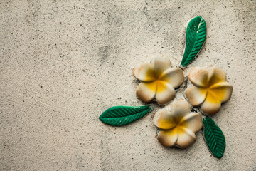 The frangipani flower shape is attached to the leak.