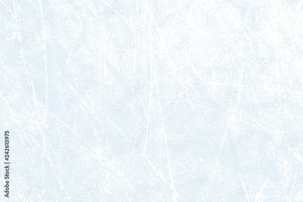 Eishockey Hintergrund - Helles Eis mit Kratzern von Schlittschuhen - obrazy, fototapety, plakaty 