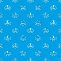 Poster - Gear mechanic pattern vector seamless blue repeat for any use
