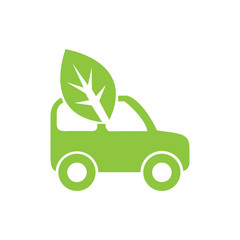 Fototapete - Eco car icon on white background for graphic and web design, Modern simple vector sign. Internet concept. Trendy symbol for website design web button or mobile app