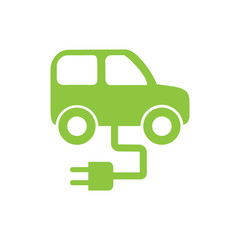 Fototapete - Eco car icon on white background for graphic and web design, Modern simple vector sign. Internet concept. Trendy symbol for website design web button or mobile app