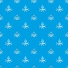 Poster - Eco energy pattern vector seamless blue repeat for any use