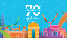 Happy Indian Republic Day Vector Illustration Or Background For 26 January Celebration Poster Or Banner Background Vector