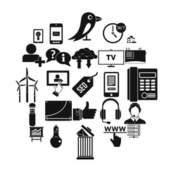 Poster - Negotiation icons set. Simple set of 25 negotiation vector icons for web isolated on white background