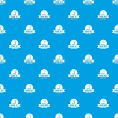 Poster - Home net pattern vector seamless blue repeat for any use