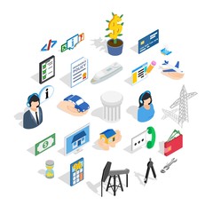 Poster - Market research icons set. Isometric set of 25 market research vector icons for web isolated on white background