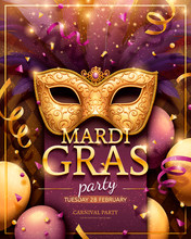Mardi Gras Party Poster