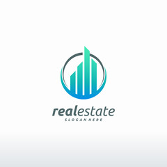 Wall Mural - accounting and real estate logo designs template vector