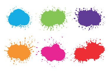 Wall Mural - Set of colorful blots