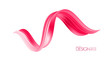 © deniskrivoy - Vector illustration: 3d twisted red flow liquid shape. Acrylic paint sroke. Modern design