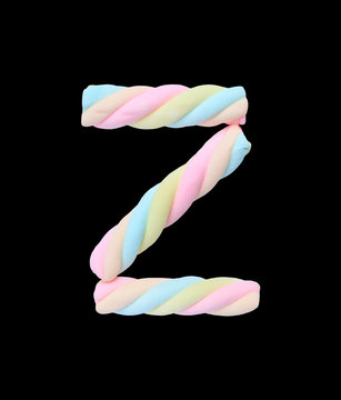 Marshmallows alphabet 