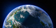 © Anton Balazh - Planet Earth with detailed relief and atmosphere. Day and Night. North Atlantic Ocean. 3D rendering. Elements of this image furnished by NASA