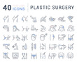 Set Vector Line Icons of Plastic Surgery.