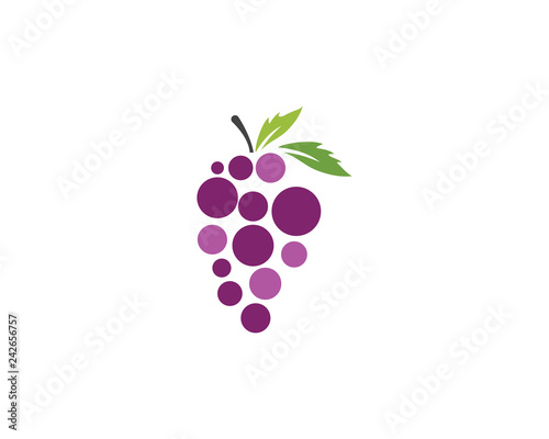 Photographie Grapes vector icon illustration design
