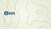 The Stylized Height Of The Topographic Contour In Lines And Contours. The Concept Of A Conditional Geography Scheme And The Terrain Path. Vector Illustration.
