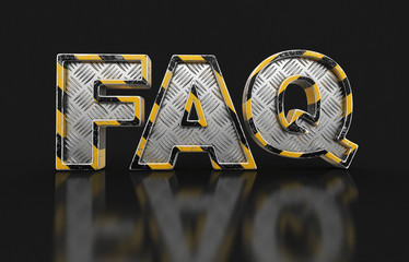 Poster - Metal FAQ text. Image with clipping path.