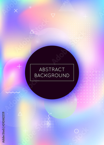 Fluid Shapes Background With Liquid Dynamic Elements Holographic