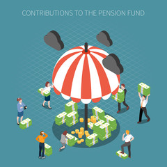 Wall Mural - Pension Fund Contributions Composition