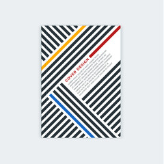 Wall Mural - minimalistic brochure template design. flyer, booklet, annual report cover template. modern diagonal