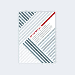 Wall Mural - minimalistic brochure template design. flyer, booklet, annual report cover template. modern diagonal