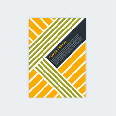 Wall Mural - minimalistic brochure template design. flyer, booklet, annual report cover template. modern diagonal