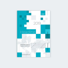 Canvas Print - minimalistic brochure template design. flyer, booklet, annual report cover template. modern abstract