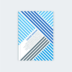 Wall Mural - minimalistic brochure template design. flyer, booklet, annual report cover template. modern diagonal